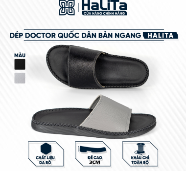 DéP Nam DOC TỜ QUỐC DÂN ,Quai ngang đơn giản,  full da bò , khâu chỉ toàn bộ , Đế Bằng cao su êm chân ,
