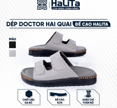 DéP Nâng Chiều Cao Gần 5cm Hai Quai , Đế Cao Su Nhẹ Và Cao , Mặt Da Mang Êm Chân , Khâu Chỉ Toàn Bộ Đế Bằng