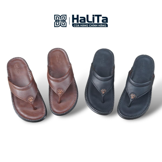 DéP Kẹp Nam Da Chống Nhăn , Đế Bằng Cao Su êm Chân , khâu dấu chỉ viền bền bỉ . Sandal Nhung Đồng