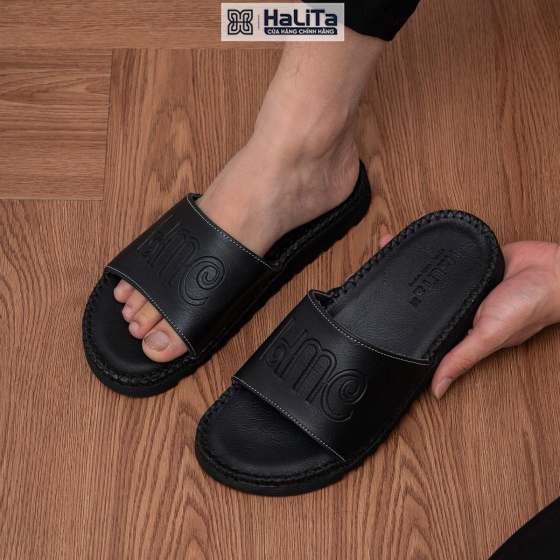 Dép Da Nhúm In Vân Thái Đế Cao Su Nhẹ Có Răng Cưa Bền .