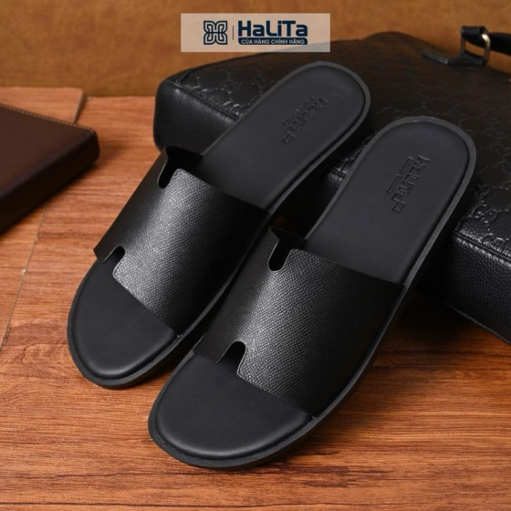 [Dép HMR] - Hàng Da Nappa Cao Cấp HaLiTa, Đế Cao Su Vân Nhám Chống Trơn Trượt