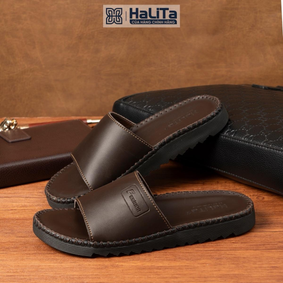  DéP Nam Doctor Fashion, Đế Nhẹ Cao 3cm ,Đế  Cao Su  Khâu Chỉ Toàn Bộ Đế Bằng Dép Lê Quai Ngang Slipper