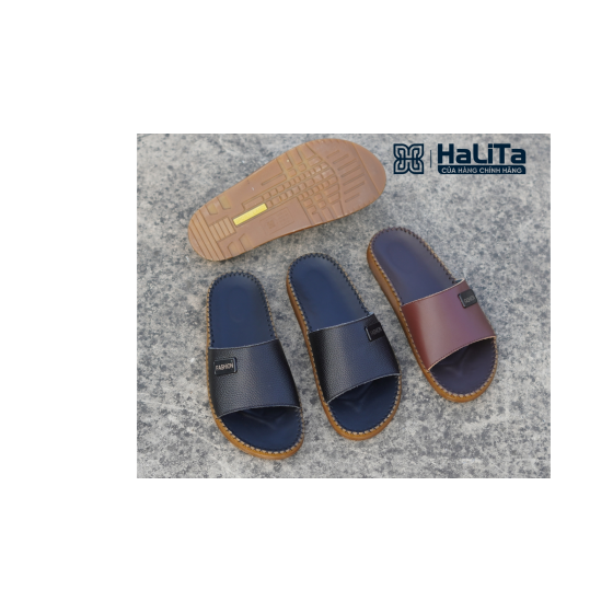 DéP Nam Doc Tờ Khoá Fashion Halita Đế Vàng , khâu chỉ toàn bộ , đế cao su nhẹ êm chân . Đế Bằng