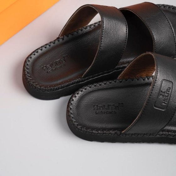 [DocTor Hai Quai Vip] Dép Nam HaLiTa Da Bò Vân Chống Thấm Nước Đế Bằng Nhẹ Có Răng Cưa Chống Trơn Trượt Cao Su .