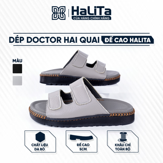 DéP Nâng Chiều Cao Gần 5cm Hai Quai , Đế Cao Su Nhẹ Và Cao , Mặt Da Mang Êm Chân , Khâu Chỉ Toàn Bộ Đế Bằng