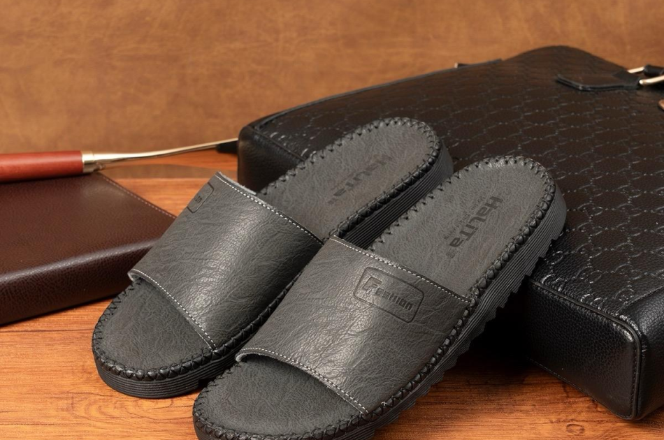  DéP Nam Doctor Fashion, Đế Nhẹ Cao 3cm ,Đế  Cao Su  Khâu Chỉ Toàn Bộ Đế Bằng Dép Lê Quai Ngang Slipper