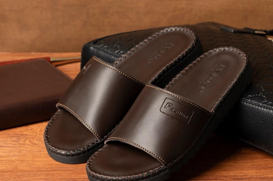  DéP Nam Doctor Fashion, Đế Nhẹ Cao 3cm ,Đế  Cao Su  Khâu Chỉ Toàn Bộ Đế Bằng Dép Lê Quai Ngang Slipper