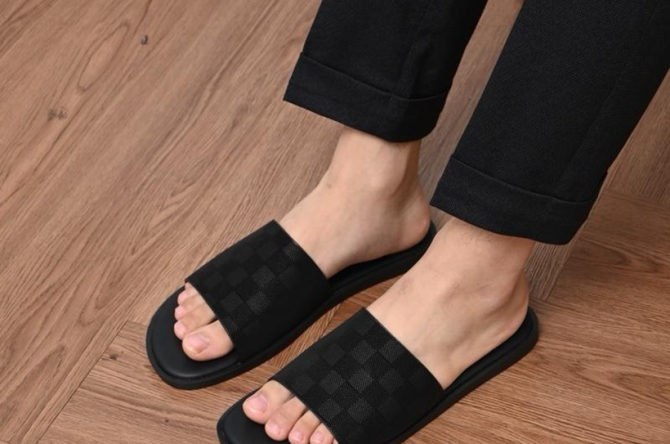 [Dép Luxury Caro] - Hàng Da Nappa Cao Cấp HaLiTa, Đề Cao Su Vân Nhám Chống Trơn Trượt