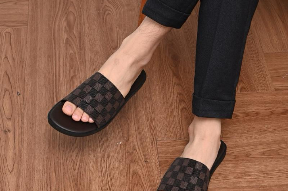 [Dép Luxury Caro] - Hàng Da Nappa Cao Cấp HaLiTa, Đề Cao Su Vân Nhám Chống Trơn Trượt