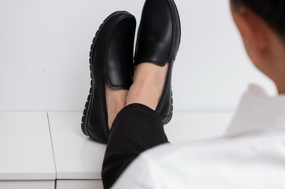 Giày Lười Nam Phong Cách Italy, Chất Liệu Da Bò Màu Đen Titan Mới - Shoes , Bảo Hành 12 Tháng.