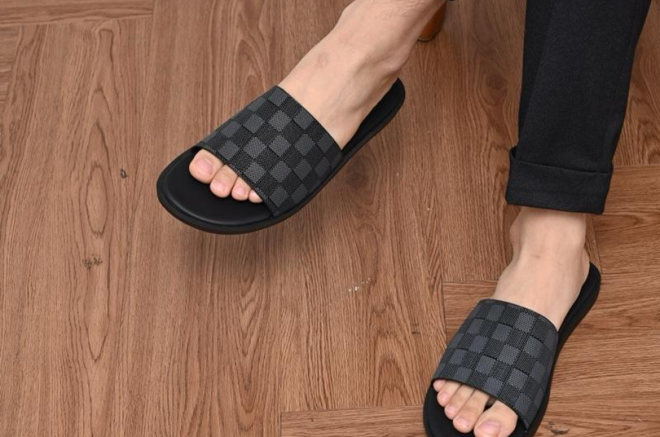 [Dép Luxury Caro] - Hàng Da Nappa Cao Cấp HaLiTa, Đề Cao Su Vân Nhám Chống Trơn Trượt