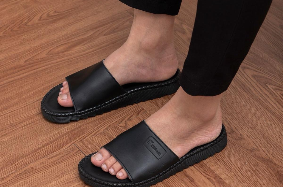  DéP Nam Doctor Fashion, Đế Nhẹ Cao 3cm ,Đế  Cao Su  Khâu Chỉ Toàn Bộ Đế Bằng Dép Lê Quai Ngang Slipper
